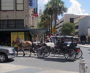 Carriage ride in downtown San Antonio