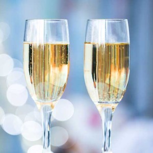 two glasses of champagne