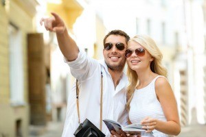 A honeymooning couple in San Antonio